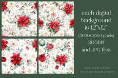 Christmas Pattern, Poinsettias Roses Christmas Pattern, s3 Product Image 2