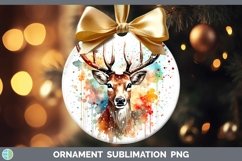 GorgeousWatercolor Christmas Ornament design.