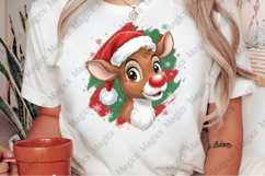 Watercolor Christmas Reindeer Png Product Image 2