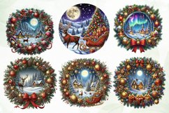 Watercolor Christmas Scenes Sublimation Product Image 3