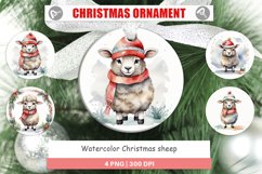 Christmas Ornaments Watercolor Christmas sheep Product Image 1