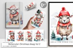 Digital Paper Watercolor Christmas sheep Product Image 1
