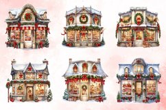 Watercolor Christmas Shop Clipart Product Image 2