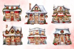 Watercolor Christmas Shop Clipart Product Image 3
