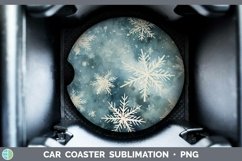 GorgeousWatercolor Christmas Car Coaster design.