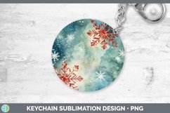 GorgeousWatercolor Christmas Keychain design.