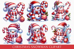 Watercolor Christmas snowman clipart, snowman sublimation Product Image 1