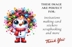 Watercolor Christmas snowman clipart, snowman bundle Product Image 2
