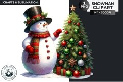 Christmas Snowman PNG Clipart Product Image 1
