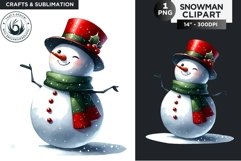 Christmas Snowman PNG Clipart Product Image 1