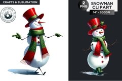 Christmas Snowman PNG Clipart Product Image 1