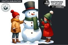Christmas Snowman PNG Clipart Product Image 1