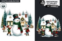 Christmas Snowman PNG Clipart Product Image 1