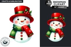 Christmas Snowman PNG Clipart Product Image 1