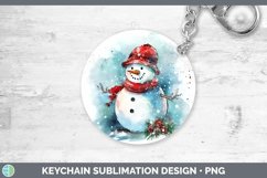 GorgeousWatercolor Christmas Keychain design.