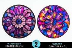 Stained Glass Christmas Illustration Clipart Product Image 1