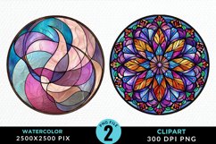 Stained Glass Christmas Graphic Clipart Product Image 1