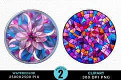 Stained Glass Christmas Graphic Clipart Product Image 1