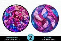 Stained Glass Christmas Illustration Clipart Product Image 1