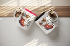 Watercolor Christmas stocking filled candies gift stars up on Joy quote print tumbler skinny mug wrap clipart t-shirt sublimation printable design