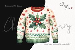 Watercolor Christmas Sweaters Clipart Product Image 3