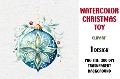 Watercolor Christmas Toy Clipart, Sublimation Design Product Image 1