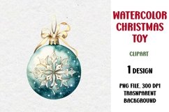 Watercolor Christmas Toy Clipart, Sublimation Design Product Image 1