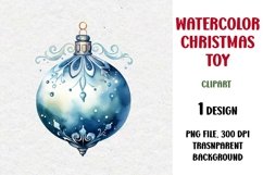 Watercolor Christmas Toy Clipart, Sublimation Design Product Image 1
