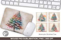 Mouse Pad Watercolor Christmas Tree Product Image 1