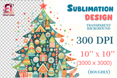 Hand-painted watercolor Christmas tree clipart PNG. Festive holiday design for cards, stickers, decor, sublimation, and craft projects.