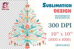 Hand-painted watercolor Christmas tree clipart PNG. Festive holiday design for cards, stickers, decor, sublimation, and craft projects.