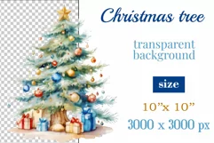 Sublimation watercolor Christmas tree vintage for greeting card, scrapbooking, craft, banner, mug, holiday.