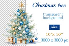 Sublimation watercolor Christmas tree vintage for greeting card, scrapbooking, craft, banner, mug, holiday.