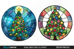 Stained Glass Christmas Tree Exquisite Clipart Product Image 1