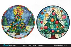 Stained Glass Christmas Tree Exquisite Clipart Product Image 1