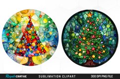 Stained Glass Christmas Tree Exquisite Clipart Product Image 1