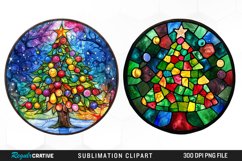 Stained Glass Christmas Tree Exquisite Clipart Product Image 1