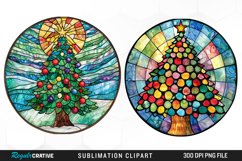 Stained Glass Christmas Tree Exquisite Clipart Product Image 1