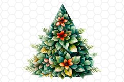 Watercolor Christmas Tree Sublimation Cliparts