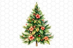 Watercolor Christmas Tree Sublimation Cliparts