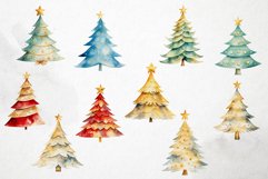 20 Watercolor Christmas Trees - Winter PNG Overlays Product Image 4