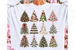 Watercolor Christmas Trees PNG | 12 Festive Holiday S Product Image 1