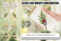 Christmas Wedding Glass Can Product Image 1