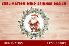 Santa Claus Wind Spinner sublimation PNG Product Image 1