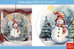 Christmas wind spinner Funny Snowman PNG wind spinner design Product Image 1