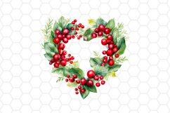 Watercolor Christmas Wreath Clipart