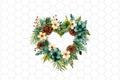 Watercolor Christmas Wreath Clipart