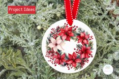 Watercolor Christmas Wreath Clipart PNG Product Image 3