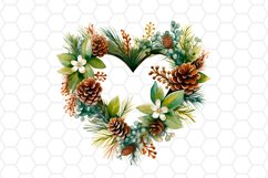 Watercolor Christmas Wreath Clipart