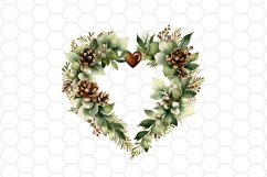 Watercolor Christmas Wreath Clipart